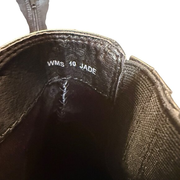 Dolce Vita Jade platform Black Leather Lug Sole Boots Size 10 - Picture 7 of 8